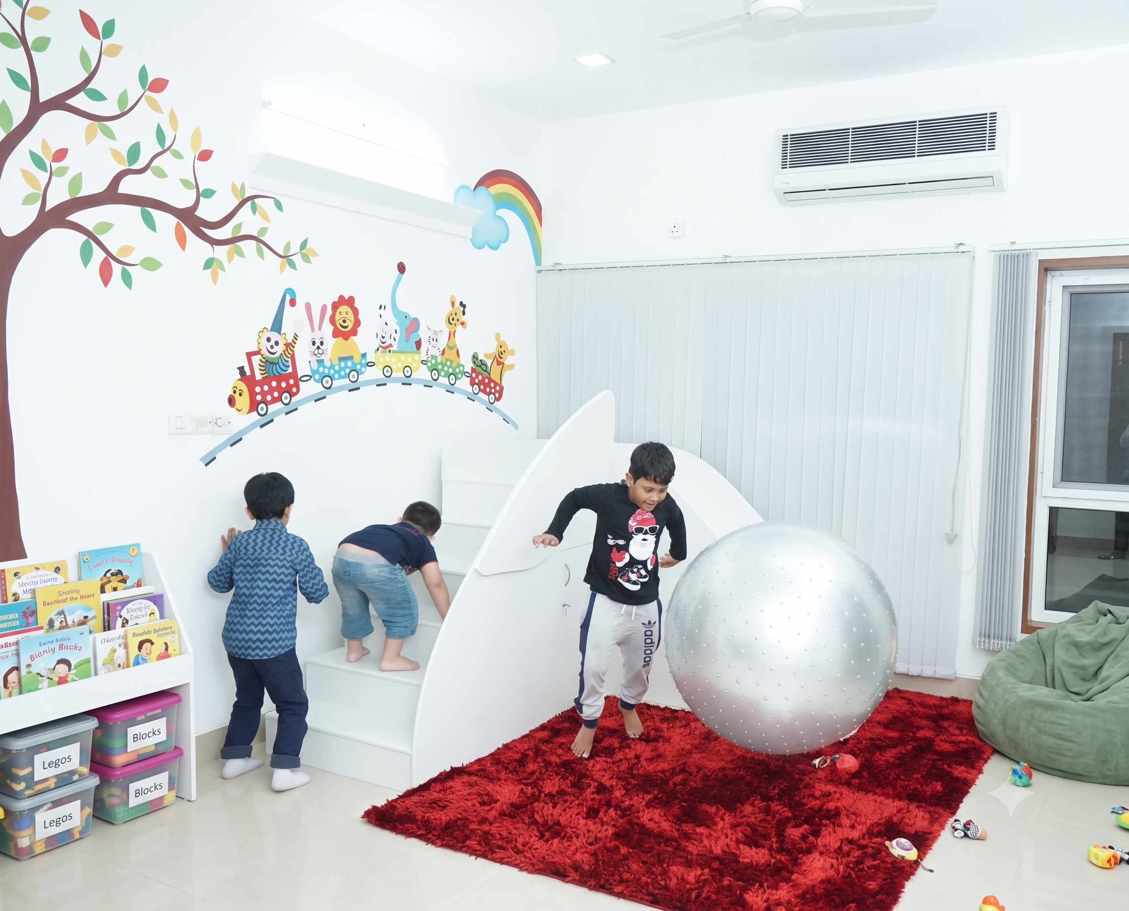 Happy child engaged in learning activity at KiddieRocks